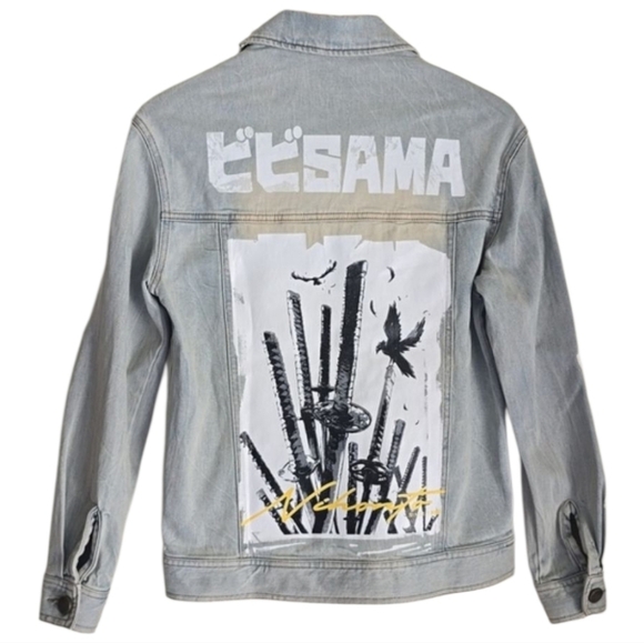 Bibisama "Hagane" Anime Inspired Streetwear Unisex Demin Jacket Size 1 - Picture 6 of 16